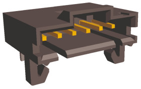 Listwa stykowa PCB 8-pinowe AMPMODU MTE raster: 2.54 mm Kąt prosty 1-rzędowe TE Connectivity Otwór przelotowy600 V W