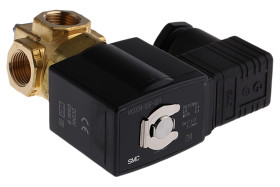 Zawór elektromagnetyczny 24 V DC SMC 3-drogowy G 3/8 cala żeńskie 3/8cal
