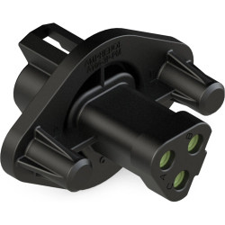 Device plug, 3 pole, crimp connection, latch locking, straight, AT04-3P-PM14