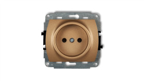 Trend Gniazdo Pojedyncze B/U Złoty Metalik 8Gp-1P