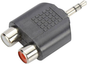 Audio adapter Y ednet 84547, Jack, RCA/Cinch
