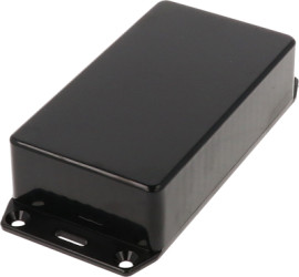 ABS enclosure, (L x W x H) 112 x 62 x 31 mm, black (RAL 9005), IP54, 1591BSFLBK