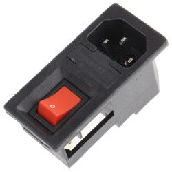 Złącze IEC IEC C14, na Zatrzask Męski 6A Proste liczba bezp 1 RS PRO