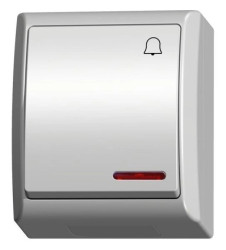 DELFINA Przycisk hermetyczny /dzwonek/ IP44 szary ŁNH-6D/30