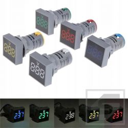 Miernik AD16-22VMS/G;zielony;22mm; zakres 20-500VAC woltomierz