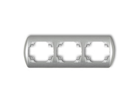 TREND Ramka pozioma 3 potrójna srebrny metalik 7RH-3 KARLIK