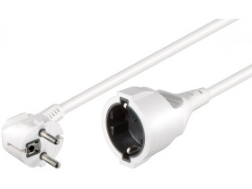 Przedłużacz ze stykiem ochronnym 2 m, Biały