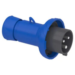 CEE plug, 3 pole, 32 A/200-250 V, blue, 6 h, IP67, PKE32M723
