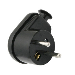 WTYCZKA SIECIOWA WT-16 KĄTOWA CZARNA 230V 16A /2162