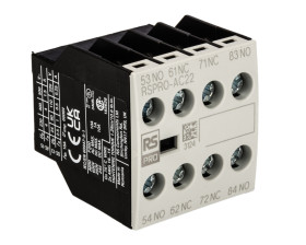 Styk pomocniczy RS PRO 4 2NO/2NC Śruba Montaż górny