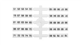 Oznacznik Elastyczny Do Złączek Szynowych Eo3 /51-100/ 4X50szt. 003901774