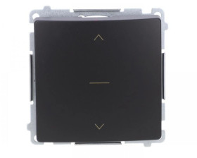 Simon Basic Łącznik roletowy trójpozycyjny 1-0-2 (moduł), szybkozłącza, czarny BMZW1K.01/49