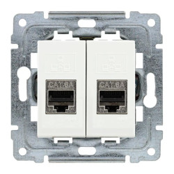 DANTE Gniazdo komputerowe podwójne 2xRJ45 bez ramki kat. 6 ekranowane 450268