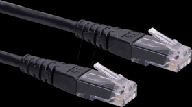 21151515 Patch cable, Cat. 6, UTP, black, 0.3 m