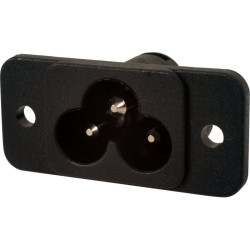 Gniazdo zasilania AC koniczynka 230V do obudowy mocownie 2 śruby