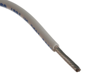 Przewód jednożyłowy linkowy 1.32 mm² Biały Alpha Wire PVC 16 AWG 300 V dł. 305m 26/0,25 mm +105°C Lista UL