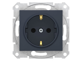 SEDNA Gniazdo pojedyncze z uziemieniem schuko grafit SDN3000170 SCHNEIDER ELECTRIC