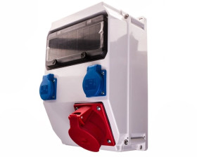 Rozdzielnica budowlana ADAMÓW 32A/5P 2x2P+Z 9036136W