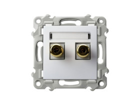 SZAFIR Gniazdo głośnikowe pojedyncze biały GGN-1Z/m/00 OSPEL