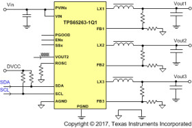 4.0-V to 18-V input, triple 3-A/2-A/2-A synchronous buck converter