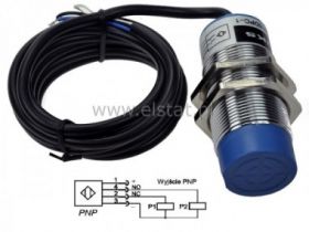 Czujnik indukcyjny, fi 30x65mm, PNP, NO/NC, kabel