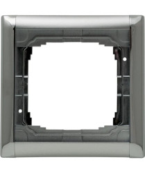 KOS66 PLUS Ramka pojedyncza składana kolorowa aluminium + chrom 66407081