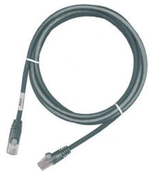 Kabel krosowy RJ45, 568B, U/UTP, linka, PowerCat 6, LS0H 1m, Szary PCD-02001-0E