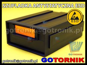 Szufladka antystatyczna ESD czarna