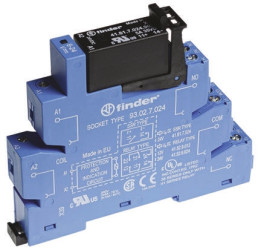 Przekaźnik z interfejsem 24V dc Finder SPST Szyna DIN Zacisk klatkowy