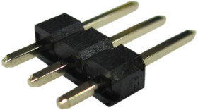 Złącze szpilkowe 3-pinowe raster: 2.54mm -rzędowe RND Przewlekany