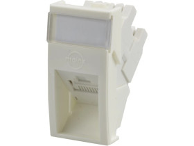 Gniazdo internetowe 1x RJ45 UTP kat.5e nieekranowane moduł 1M 22,5x45 biały DataGate+ Molex