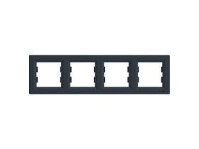 ASFORA Ramka 4 poczwórna pozioma antracyt EPH5800471 SCHNEIDER ELECTRIC