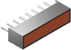 Wyświetlacz diodowy LED 1-segmentowy 110 mcd, Zielony Kingbright 570 nm