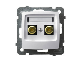 KARO Gniazdo głośnikowe pojedyncze biały GGN-1S/m/00 OSPEL