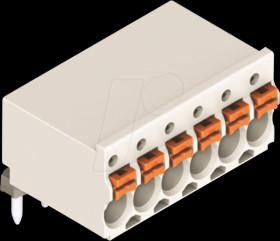1-Leiter-THT-Federleiste, abgewinkelt, 3-polig, bis 1,5 mm²