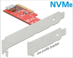 90482 PCIe x4 > internal: 1x OCuLink SDD-8612, Low Profile