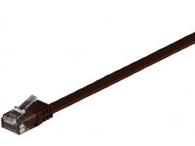 Kabel płaski Patchcord CAT 6 U/UTP RJ45/RJ45 1,5m ciemnobrązowy
