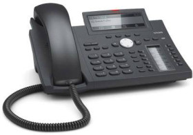 SNOM D345 Telefon przewodowy VoIP Zestaw głośnomówiący, złacze zestawu słuchawkowego graficzny czarny