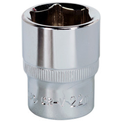 Sealey SP1222 Walldrive&#xAE; Socket 22mm 1/2&quot;sq Drive Fully Polished