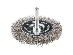 Szczotka druciana tarczowa z trzpieniem 75 mm INOX 57H602 TOPEX