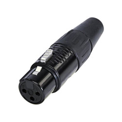 Rean RC3F AV XLR Connector Socket Straight 3 Pins 1pc