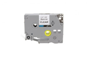 Taśma Tze-131 do drukarki Brother 12mm 8m przeźroczysta taśma czarny nadruk