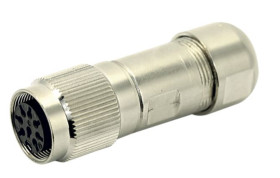 Złącze DIN 8 -pinowe Żeński Montaż na kablu M16 100 V