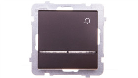 Sonata Przycisk /Dzwonek/ Z Podświetleniem Czekoladowy Metalik Łp-6Rs/M/40