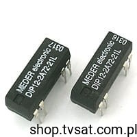 DIP12-2A72-21L Reed Relay 12VDC 1A 500 Ohm THT MEDER