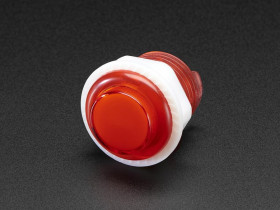 Adafruit Mini LED Arcade Button - 24mm Translucent Red