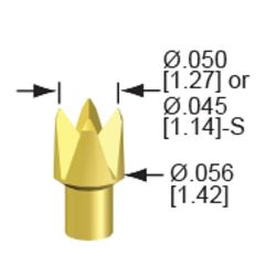 Igła testowa 100-PRG2524S, raster 100MIL (2,54mm)