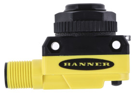 Czujnik zbliżeniowy M18 Ultradźwiękowy 500 mm Banner 12 → 30 V DC długość 33.5mm w obudowie prostokątnej