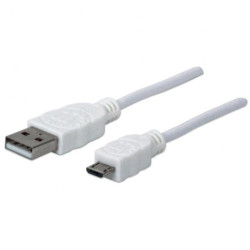 Kabel USB A-Microb M/M 0,3M USB2.0 Hi-Speed Biały ICOC MUSB-A-003W