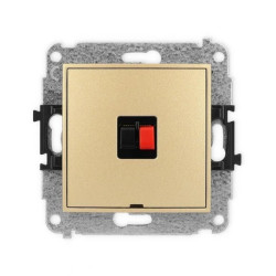 ICON Mechanizm gniazda głośnikowego pojedynczego, bez pola opisowego złoty 29IGGBO-1